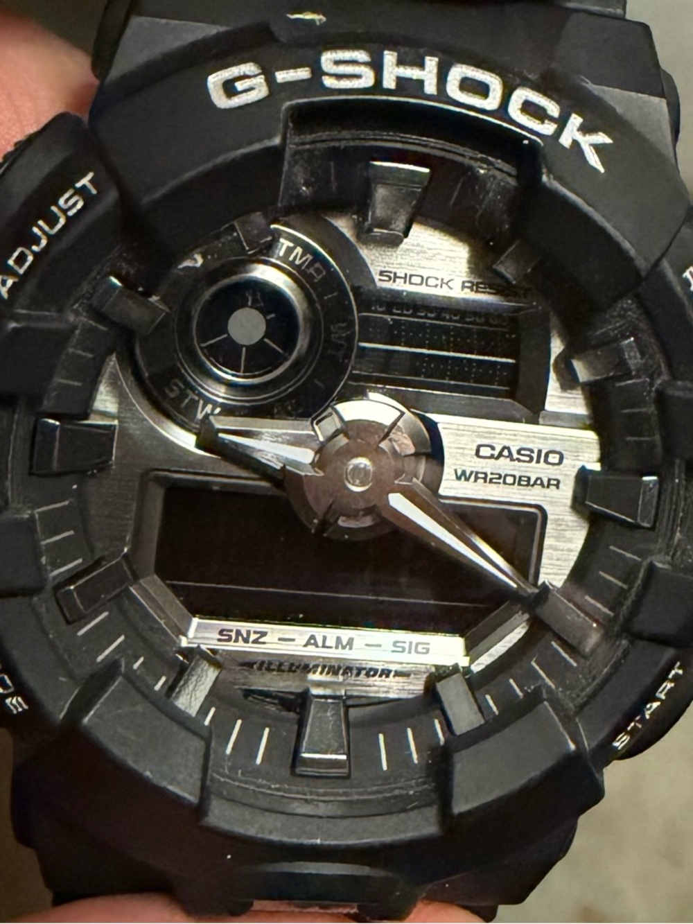 Casio G-Shock Black GA 710 (model 5522) with Warranty & Manual Set - Picture 3 of 3